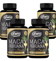 4 Maca Peruana Unilife Pura Premium 480 Caps 