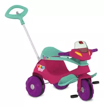 Triciclo Velobaby Passeio E Pedal Rosa Bandeirante