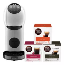 Cafetera Genio S White + Cápsulas De Café Negro X6 Cajas