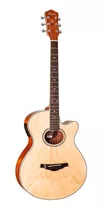 Violão Hofma Mini Jumbo Elétrico Hmf 249 Stnt Natural Cutway