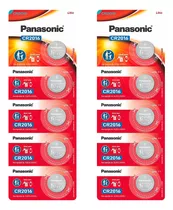 10 Baterias Cr2016 Panasonic (2 Cart)