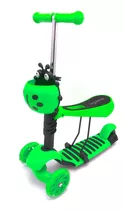 Scooter Tripatin San Antonio Infantil 3 En 1 Con Luces Color Verde Dólar