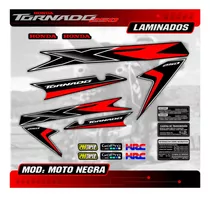 Kit Calcos Gráfica Tornado Xr 250 - Moto Negra 1ra Calidad