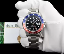 Rolex Vintage Ss Gmt Masterblue Red Pepsi Bezel Swiss 16710 