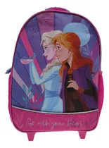 Mochila Escolar Con Ruedas Frozen Anna Y Elsa