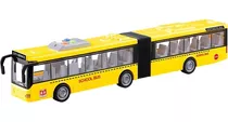 Ônibus Miniatura A Fricção Com Som E Luz Abre Portas 44cm