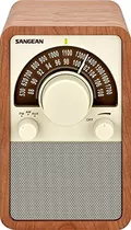 Radio Sangean Con Parte Superior De Madera Walnut 