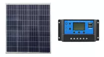 Controlador De Carga Solar 10a + Placa Solar De 50w 55w 