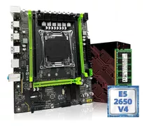 X99-p4 Kit Placa-mãe Lga2011-3+xeon E5 2650v4+memoria De 8gb