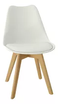 Silla Eames Tulip De Comedor Almohadón Diseño Patas Madera