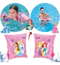 Kit Boia De Braço Inflável Princesas Disney Menina Infantil
