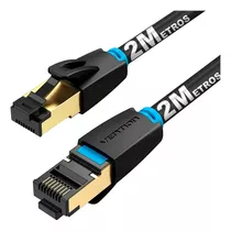Cabo Vention Rede Rj45 Cat8 40gbps 2000mhz 2m 2 Metros Ikabh