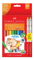 Set 12 Lápices Faber Castell De Colores Ecolápices Jumbo