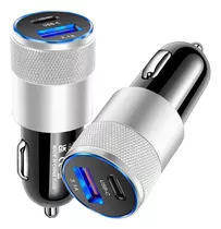 Adaptador Carregador De Celular Carro Spin Usb-c Preto/prata