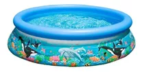 Pileta Inflable Redondo Intex Easy Set Ocean Reef 54900 3853l Multicolor