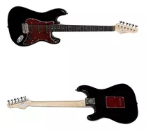 Guitarra Elétrica Giannini Standard G-100 De  Choupo Black E Tortoise Shell Verniz Com Diapasão De Madeira Técnica