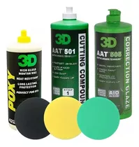 Kit 3d  Aca  32oz Pulido + Protección + Pads 5  - 3d