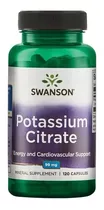Potassium Citrate Citrato De Potasio 99 Mg 120 Caps De Swans