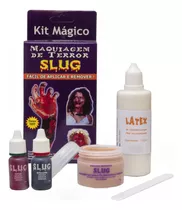Kit Maquiagem De Terror Slug + Latex 100 Ml  Halloween