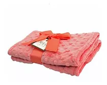 Meg Original Coral Minky Dot Baby Girl Burp Cloths Conjunto