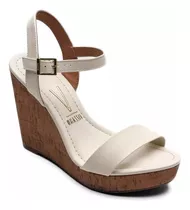 Sandalia Taco Chino Corcho Vizzano Mujer Con Pulsera Faja.