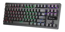 Teclado Gamer Xtrike Me Gk-979 Qwerty  Blue Inglés Us Color Negro Con Luz Rainbow