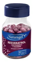 Resveratrol Con Vitamina E Y Colágeno 30 Cápsulas Naturagel Sabor Sin Sabor