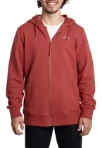 Campera Canguro Unisex Trown Full Zip Bordo Original