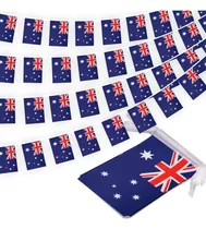 Banderas Rectangulares Australia 32 Banderines 21x14 Cm