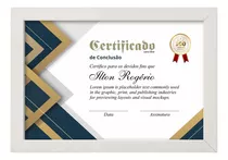 Quadro Moldura A4 21x30 Certificado Diploma Álvara Curso 24h