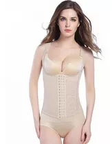 Pack X2 Corset Modelador Postural Ajustable Realza Busto Invisible Faja Cintura Avispa Ballenado Algodón Control Abdomen