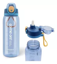 Botella Agua 550 Ml + Bombilla + Gancho Resistente Antifugas