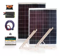 Kit Solar Completo Con 2 Paneles 80w Energia 220 Bateria K14