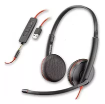 Headset Plantronics Blackwire C3225 Usb 3,5m Mejor Que C3220