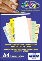 Papel Vergê A4 Branco 180g 50fls P/ Convite E Certificado