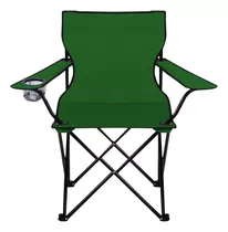 Silla Plegable De Playa Camping Pesca Picnic Con Porta Vaso Color Verde