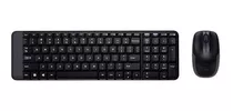 Teclado E Mouse Wireless Logitech Mk220 Usb Preto Sem Fio