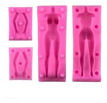 Molde De Silicone Corpo Humano, Boneca Feminina Para Decorar