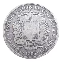 Moneda De 5 Bolívares De 1986 Fuerte De Plata Venezuela