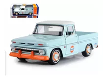 Camioneta Chevy C10 1966 De 20 Cm. Esc. 1/24 Metal Y Pvc.