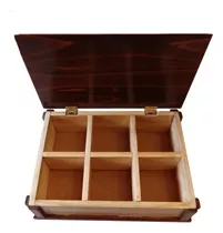 Caja Para Té Madera Natural, Areco Maderas, Mod Raffinato