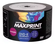 Dvd-r Maxprint 1x 16x 120mm 4.7gb 50unidades