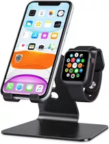 Soporte 2en1 Smartphone-apple Watch, Antideslizante/negro