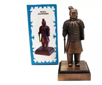 Miniatura De Metal Apontador De Lápis Soldado Terracota