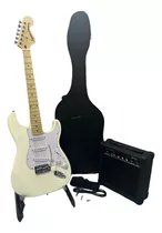 Kit Guitarra Eléctrica Squier Fender Affinity Strat Amp 10w