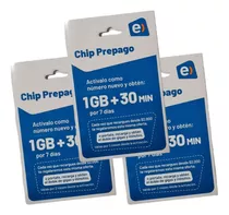 Chip Entel Prepago 3x1  1 Giga + 30 Minutos