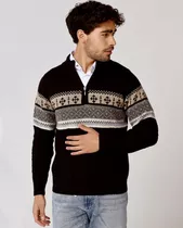 Sweater Chomba  Con Cierre Tejido Hombre 