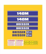 Kit Adesivo Motoniveladora Compatível Dresser 140c Cor Padrão