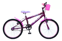 Bicicleta  Infantis Infantil Krs Butterfly 2023 Aro 20 1v Freios V-brakes Cor Violeta