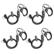 4 X Auricular Microfono Manos Libres Baofeng Con Ptt Handy